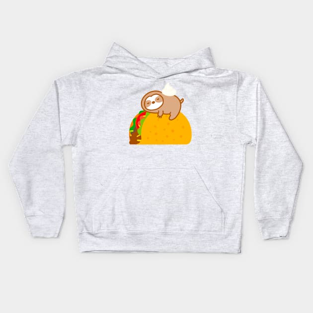 Easily Distracted By Tacos Sloth Kids Hoodie by theslothinme